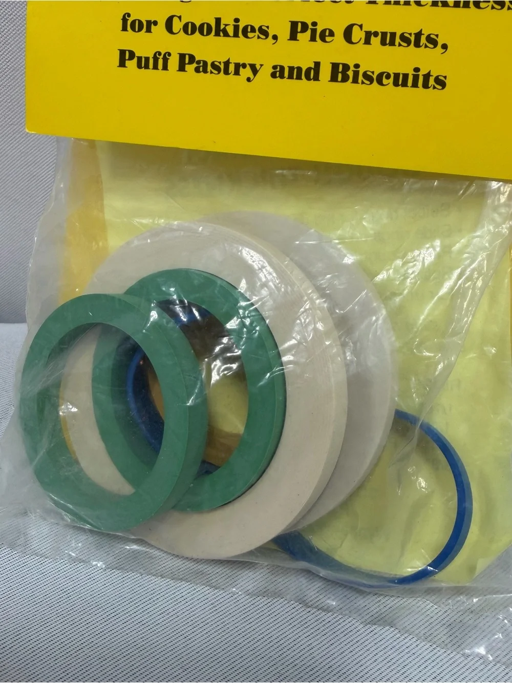 Rolling Pin Rubber Rings Roll dough Thickness 4 Sizes New old stock